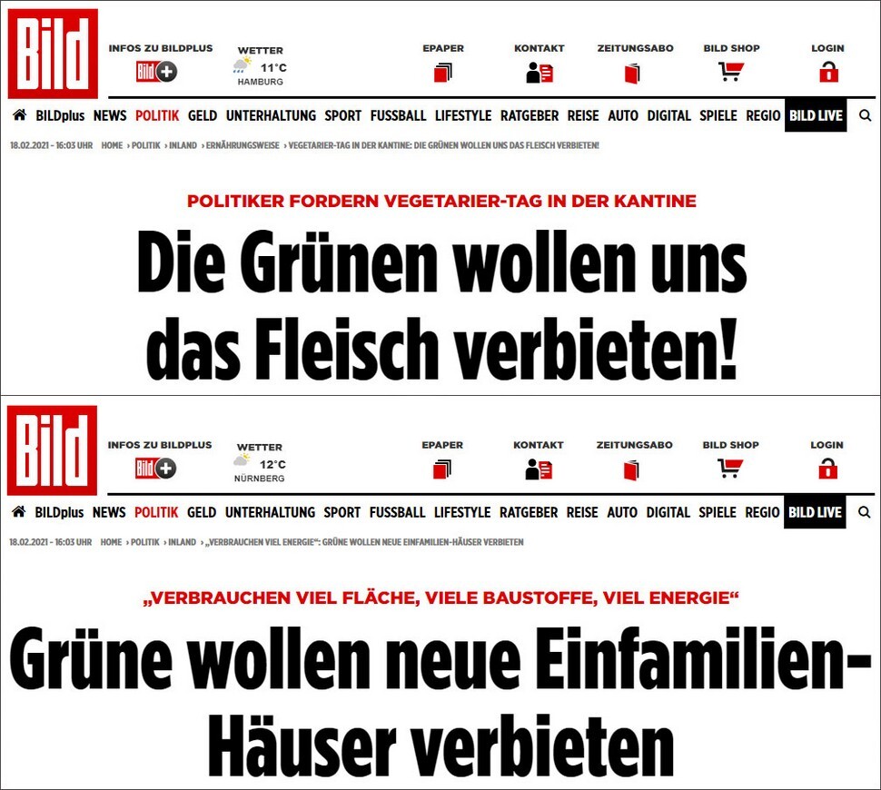 BILD-Kampagnen gegen Grüne