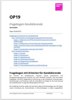 Fragebogen de Operation Libero an Kandidierende der Schweizer Nationalratswahl 2019