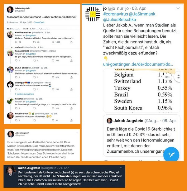 Unterhaltsam und lehrreich: Tweets von Jakob Augstein und Antworten darauf, die beweisen, dass auch ein Intellektueller ganz schön dumm sein kann ...