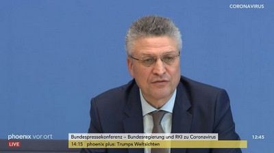 RKI-Präsident Pro. Lothar Wieler auf der Bundespressekonferent am 11.3.2020