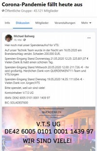 Screenshot Facebook Gruppe Corona-Pandemie fällt heute aus