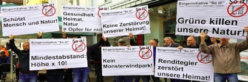 Demo gegen Windenergie